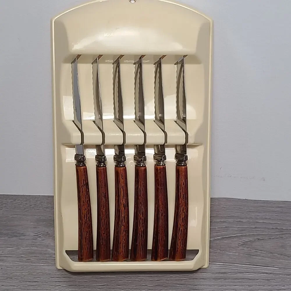 Wavecrest Regent Sheffield Stainless‎ Steel Hong Kong Steak Knives Set Of 6